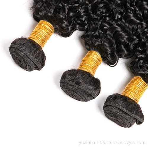 Virgin Brazilian Kinky Curly Human Hair Bundles With Frontal Unprocessed Row Remy Hair No Tangle Cuticle Aligned Hair